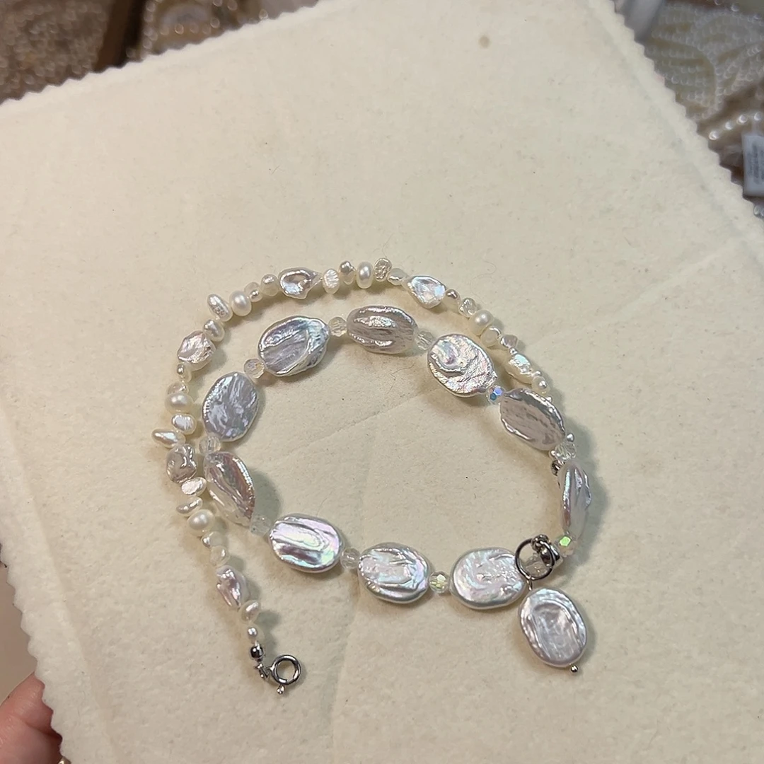 银S925镶嵌天然淡水珍珠设计款淡水珍珠