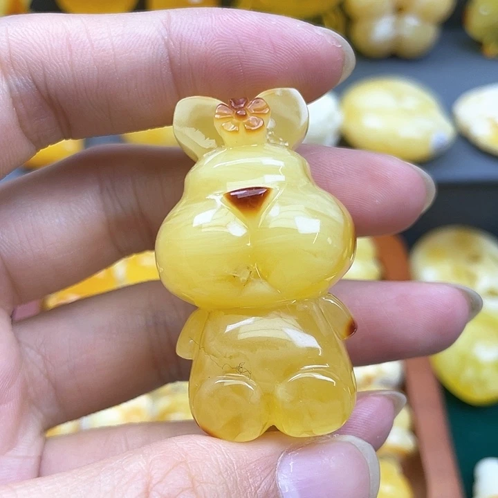 琥珀裸石未镶嵌蜜蜡