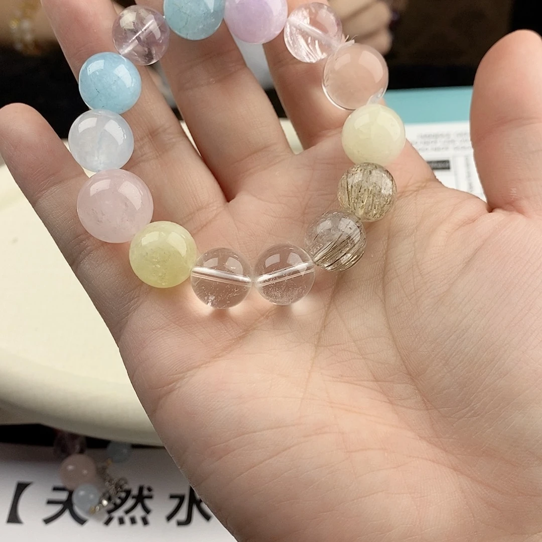 银S925镀金镶嵌手链水晶