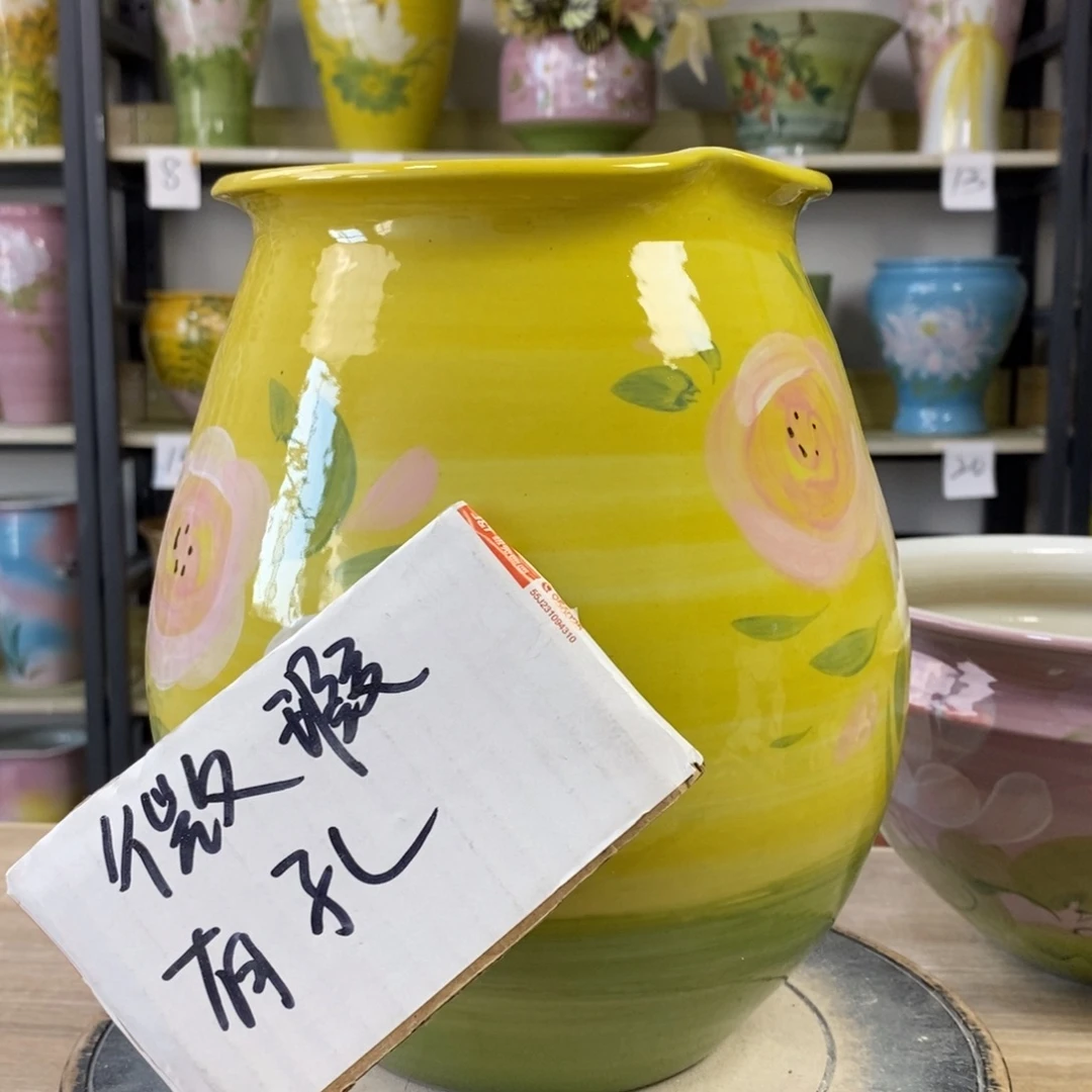 景德镇手工手绘陶瓷花盆