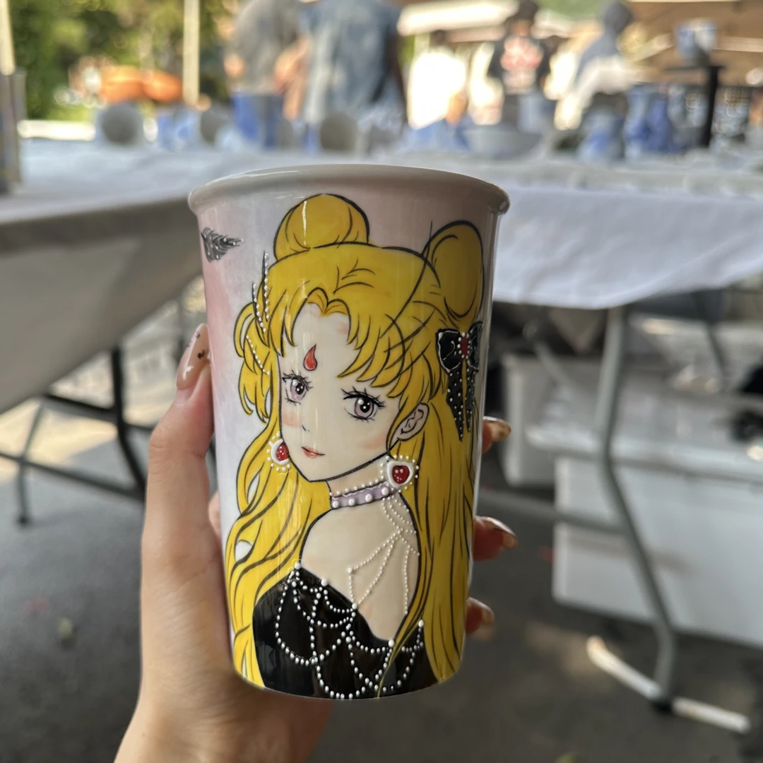 创意美少女玉泥可乐杯