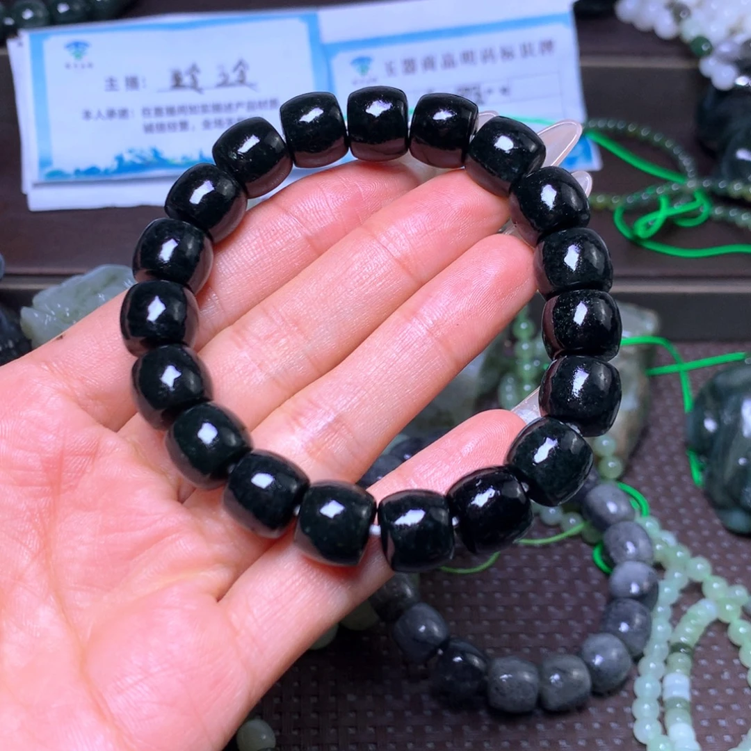 和田玉未镶嵌手串卡16