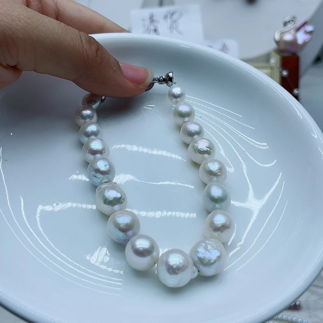 钛钢手链淡水珍珠
