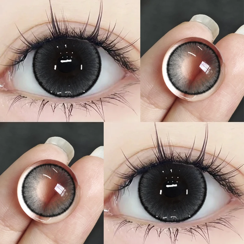 OVOLOOK半年抛水杨花灰混血灰色美瞳大直径学生舒适隐形眼镜G2
