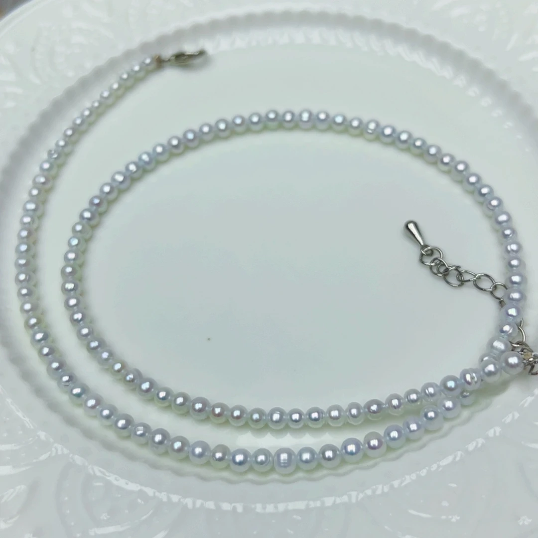 淡水珍珠颈饰银S925镶嵌