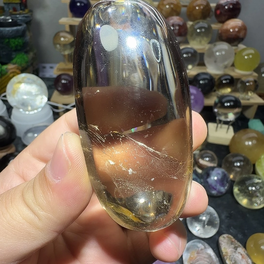 珠宝半成品未镶嵌水晶茶晶手握