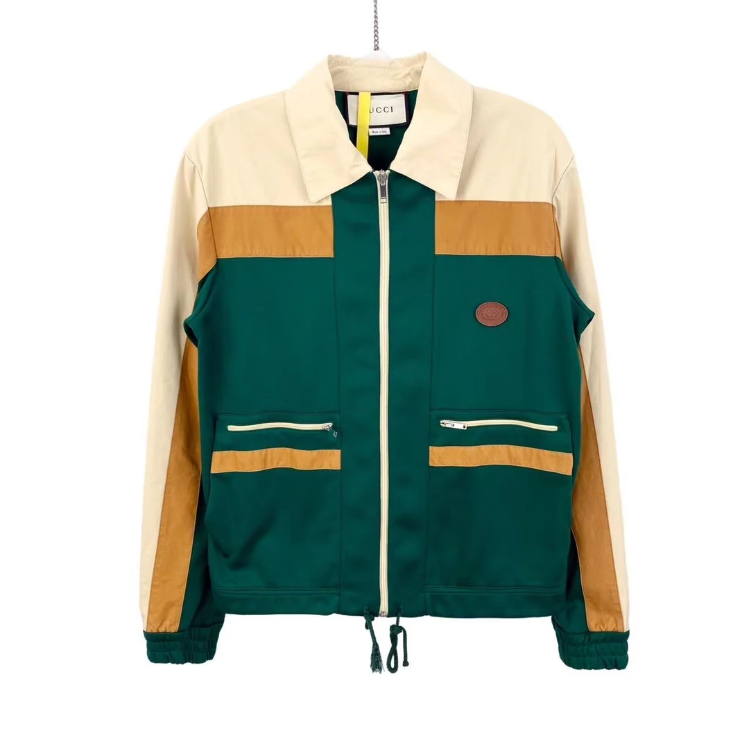 95新 GUCCI/古驰  gg181 双G logo拼色夹克外套 XS码 98新