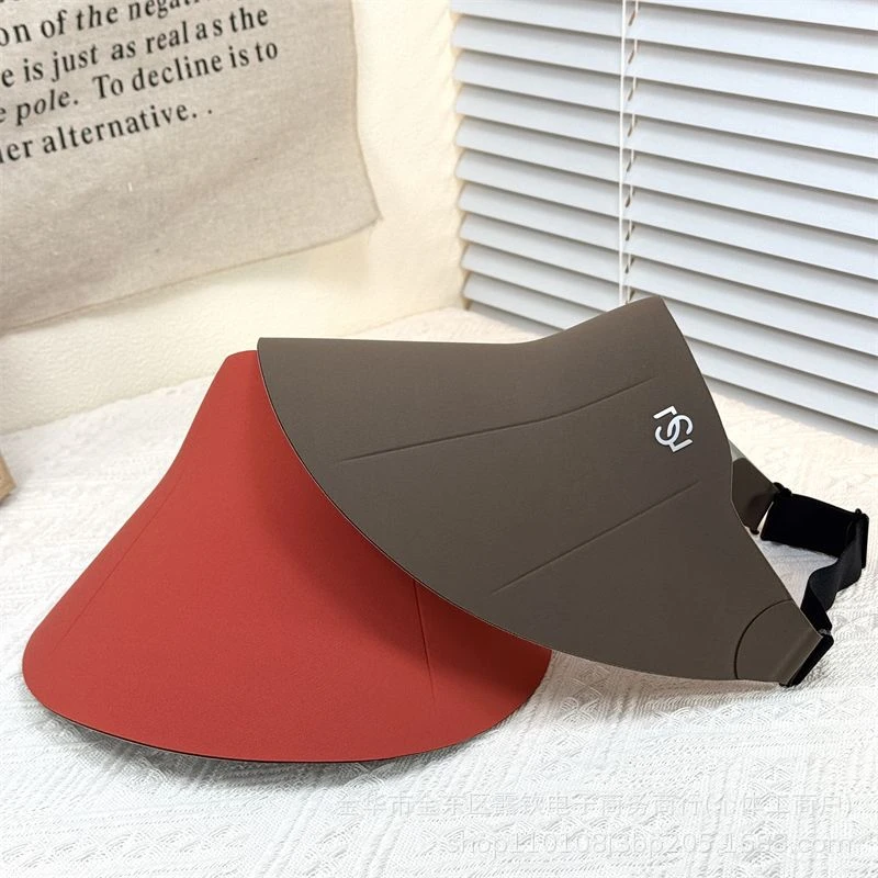 空顶帽女款夏季防紫外线遮脸遮阳帽无痕一体太阳帽子防晒