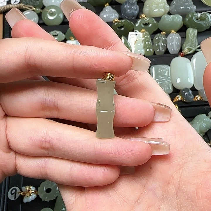 和田玉银S925镶嵌颈饰