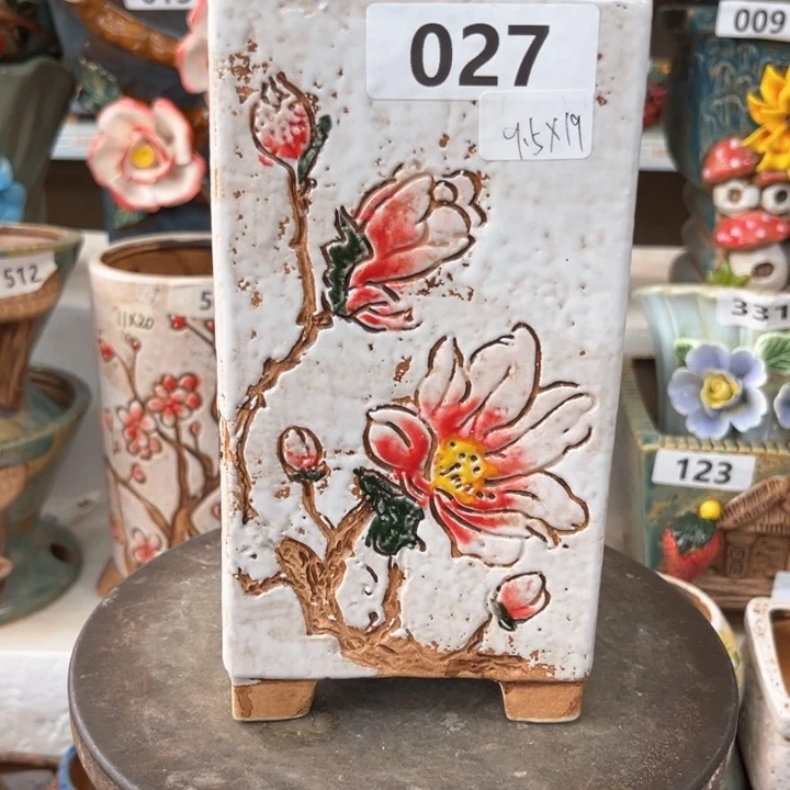 紫砂花盆粗陶材质多肉花盆