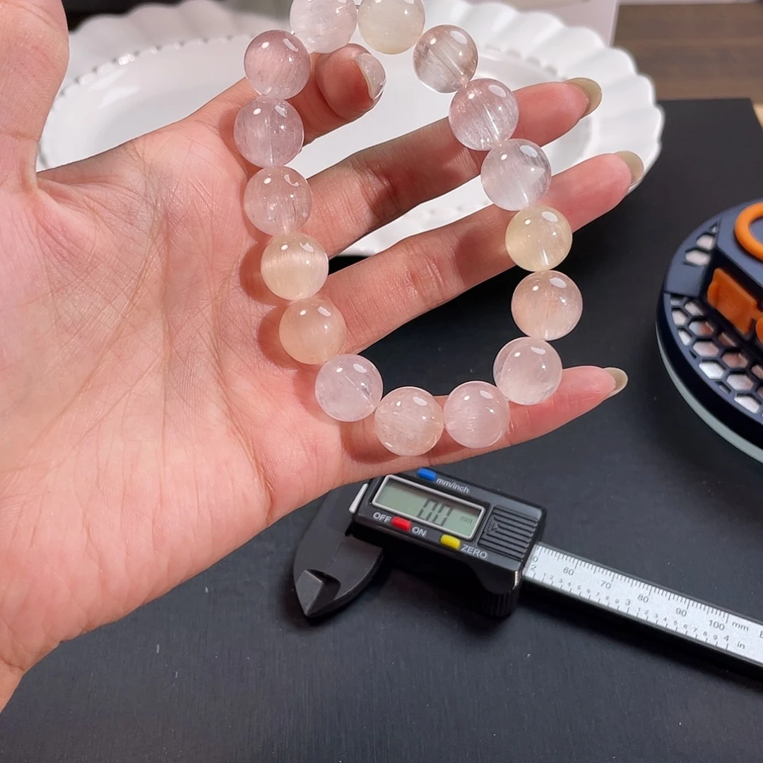 晨***5天然辰砂sg17兔毛手串