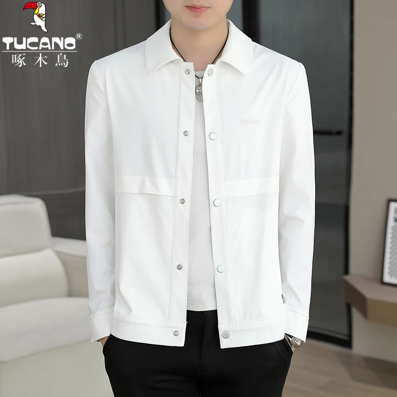 TUCANO/啄木鳥【冰皮凉感】夏季休闲高级感刺绣翻领透气防晒衣夹克