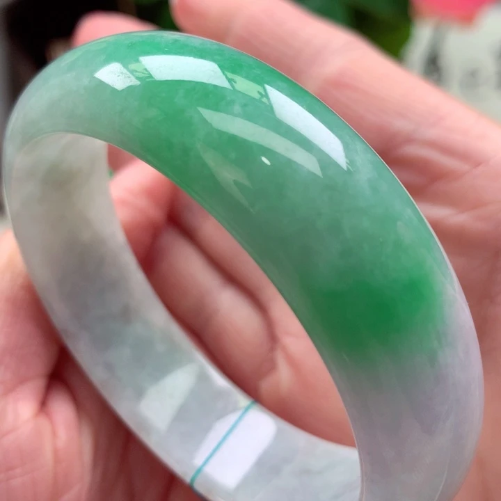焮***翡翠未镶嵌手镯天然翡翠手镯