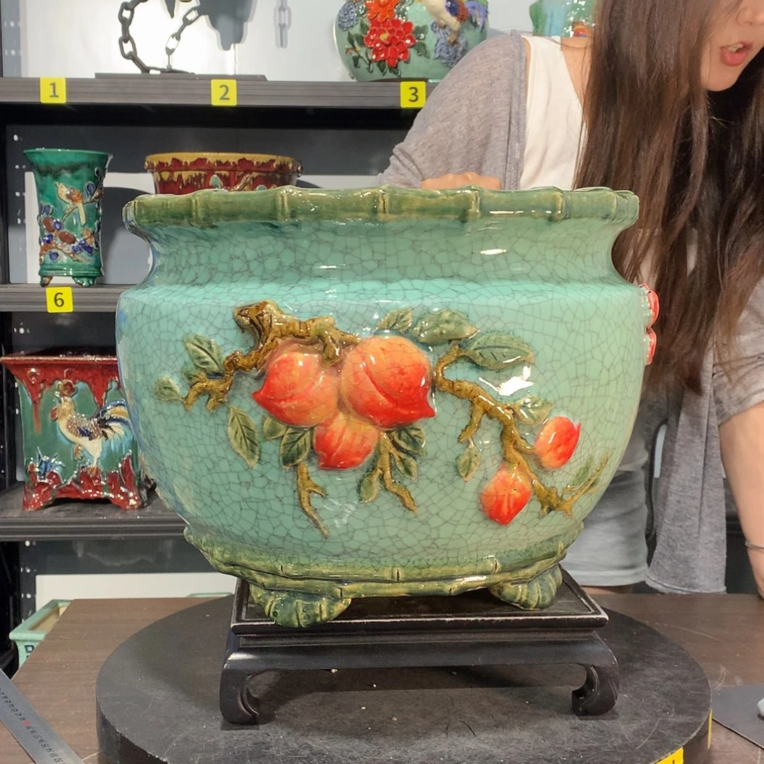 奶***咪高温烧制石湾盆花盆