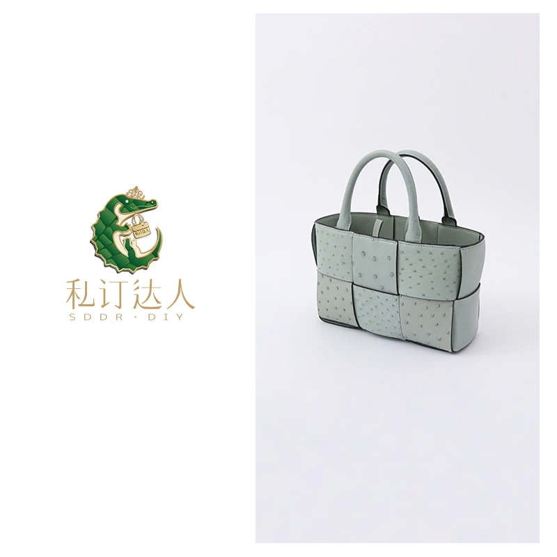 AI.BAGBURRY2025新上真皮百搭鸵鸟皮手拎斜挎包轻奢时尚