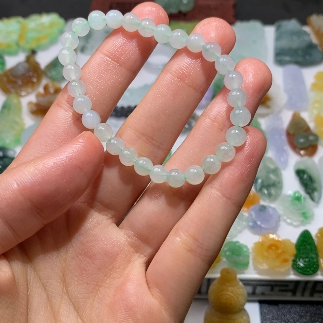 翡翠未镶嵌颈饰手串