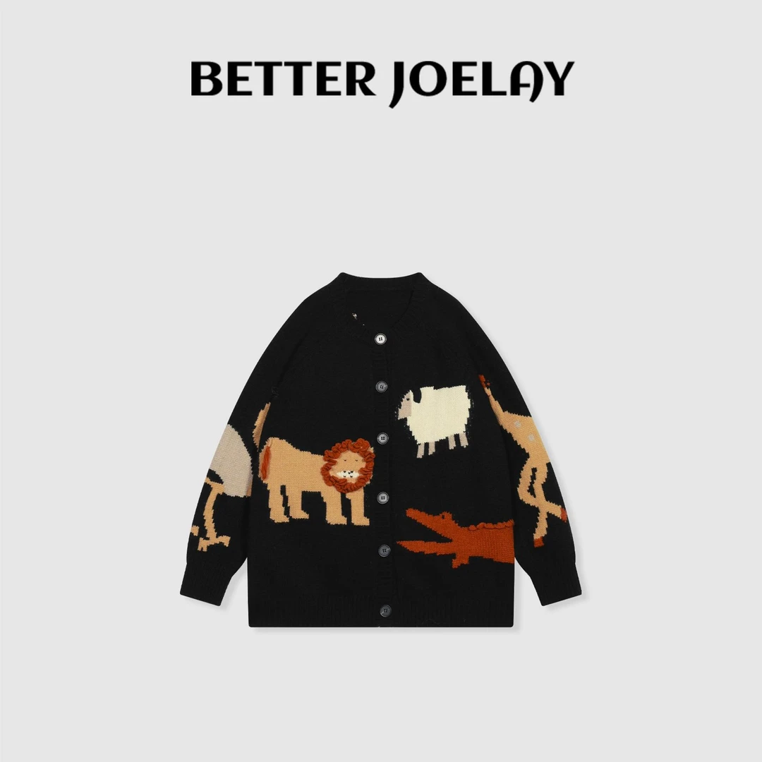 BETTER JOELAY-【动物园】时尚百搭开衫毛衣舒适洋气休闲风TT118
