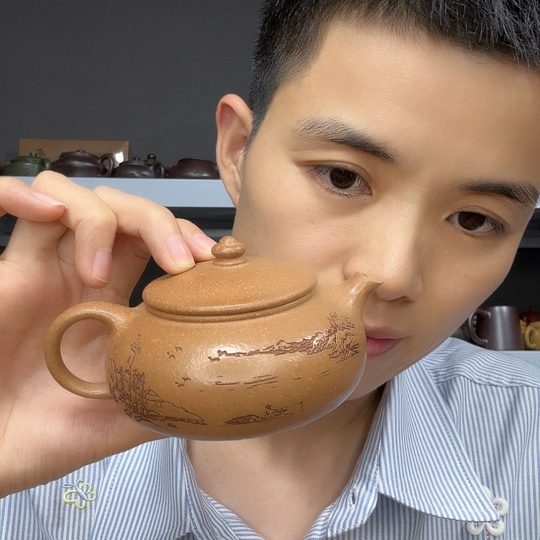茶壶底槽青民间手艺人全手工制作