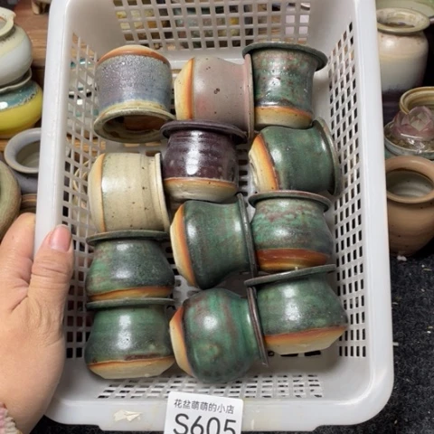 紫砂花盆微瑕605口径3.5左右