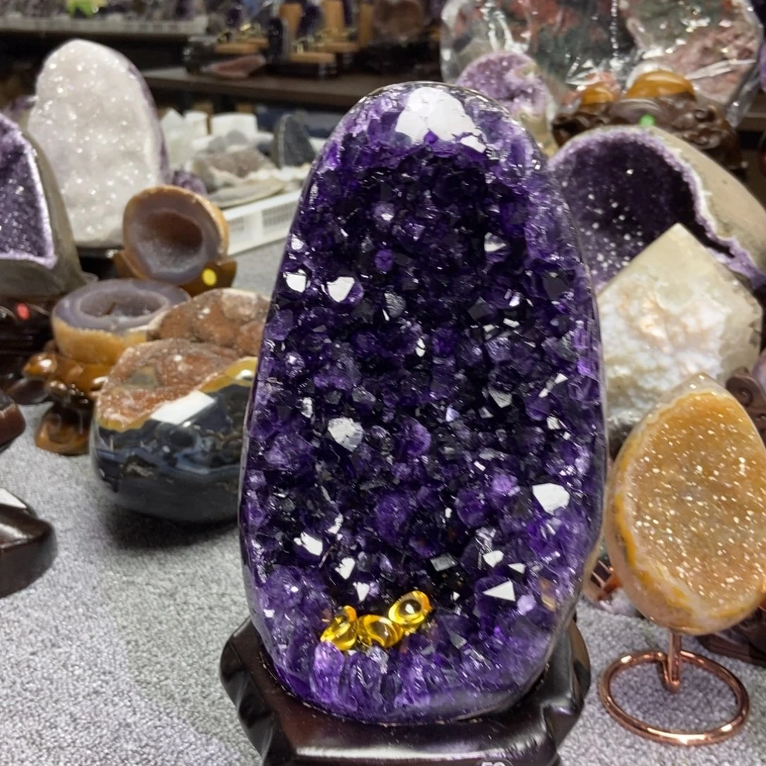 紫晶摆件未镶嵌水晶