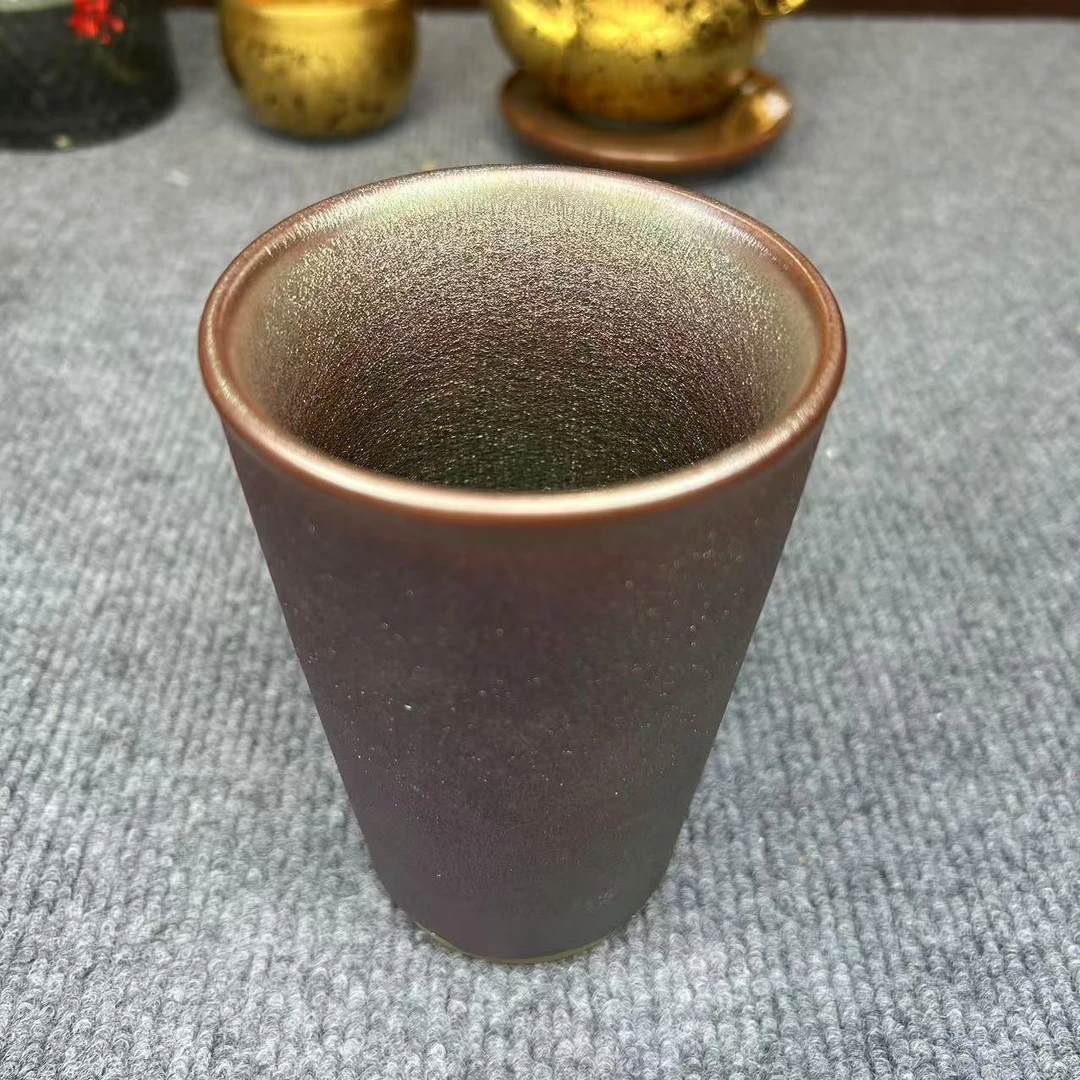 建盏流光溢彩啤酒杯可乐杯铁胎