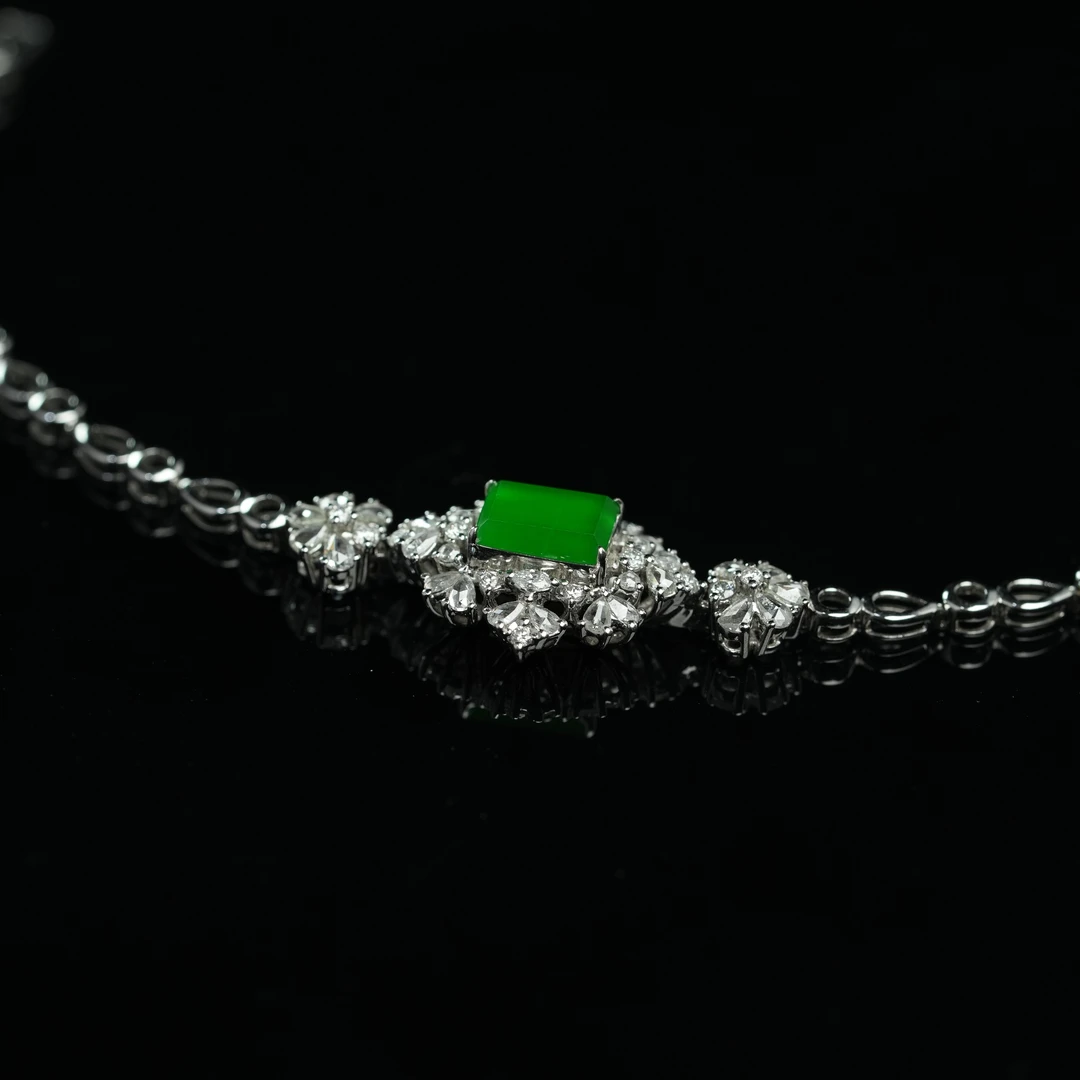 YQR026  满绿马鞍手链  翡翠手链