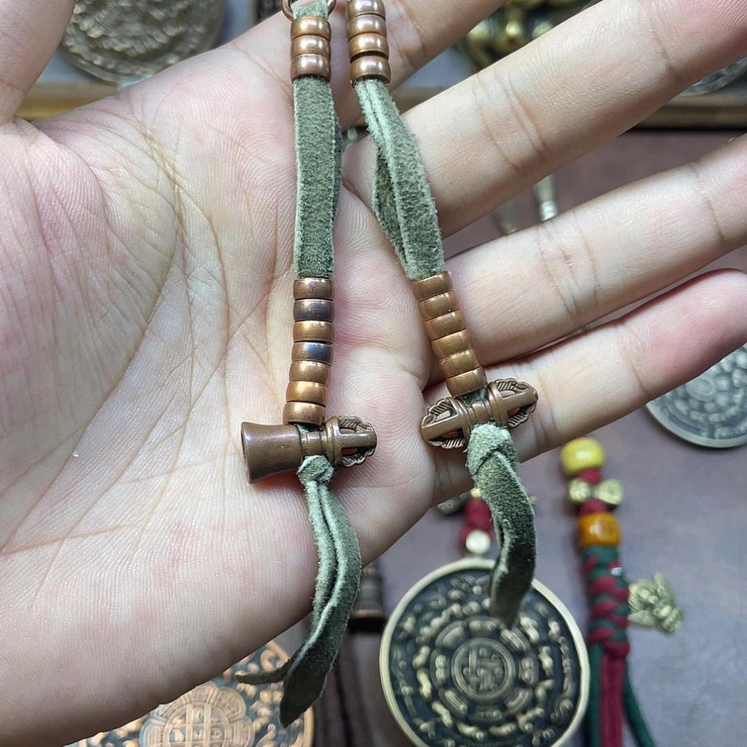 藏传紫铜铃杵计数器一对