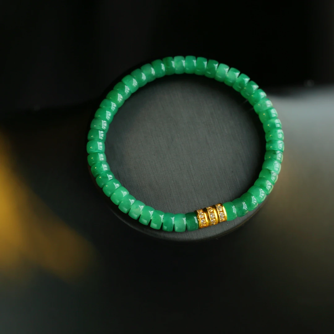 【巧儿专属】非洲翠冰底飘花三生三世手串