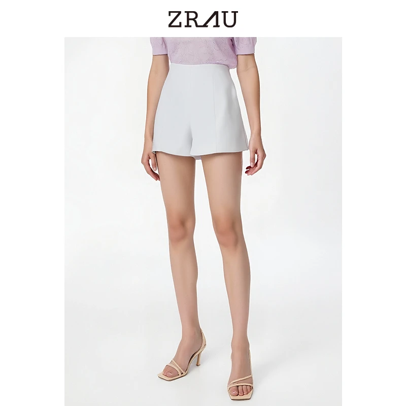 【达人专属】-ZRAU夏季新款复古气质高腰短裤女Z1242K0003
