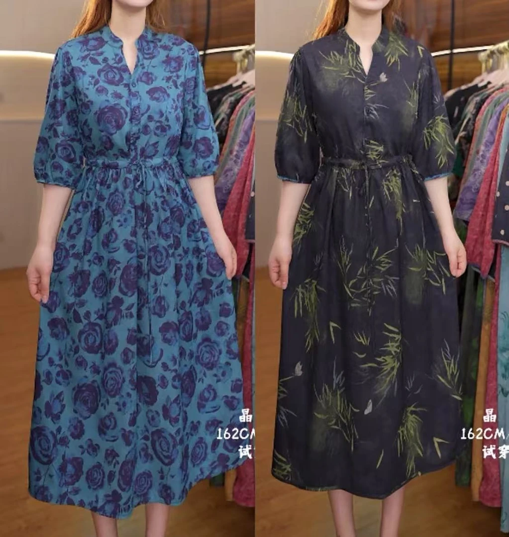 5569-25新款女士双面穿连衣裙+-