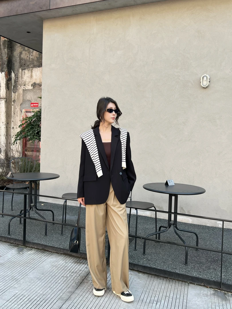 小西装外套女2025年新款春秋韩版时尚百搭显瘦休闲宽松气质小西服