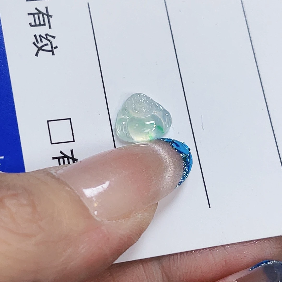 裸石翡翠XG003冰飘阳绿佛公