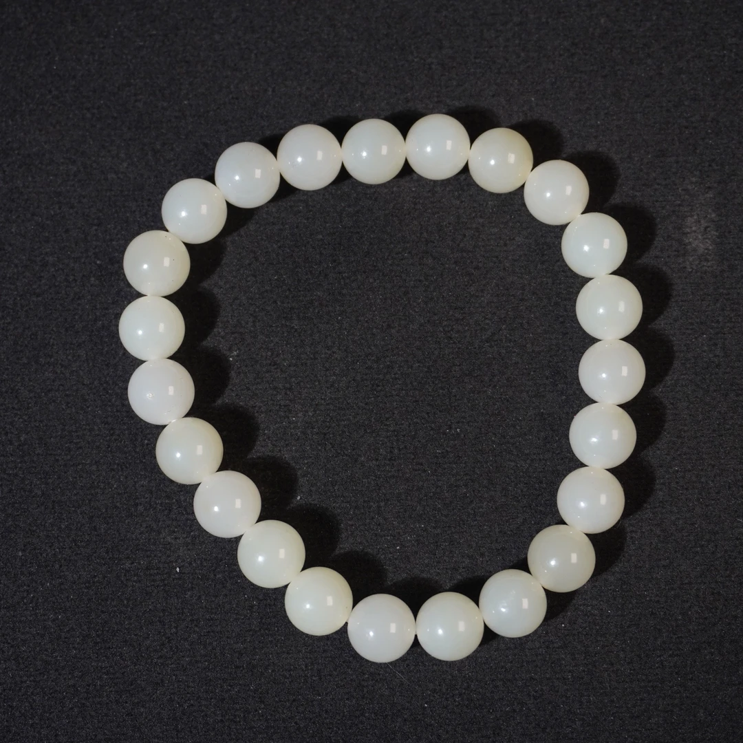 8NA56  清  和田玉素面手串