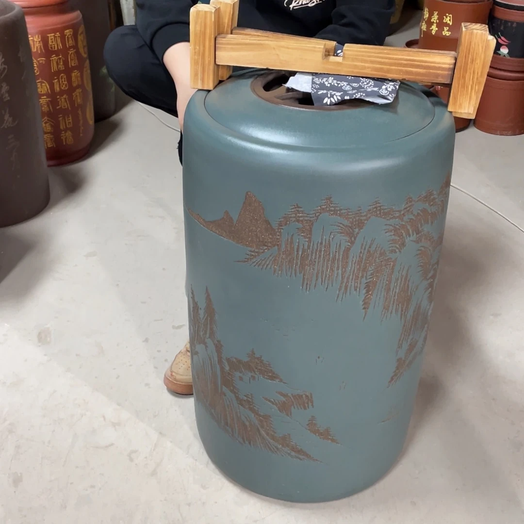 宜兴原矿紫砂茶叶罐