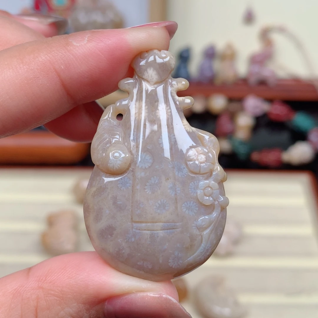 硅化玉珊瑚玉未镶嵌
