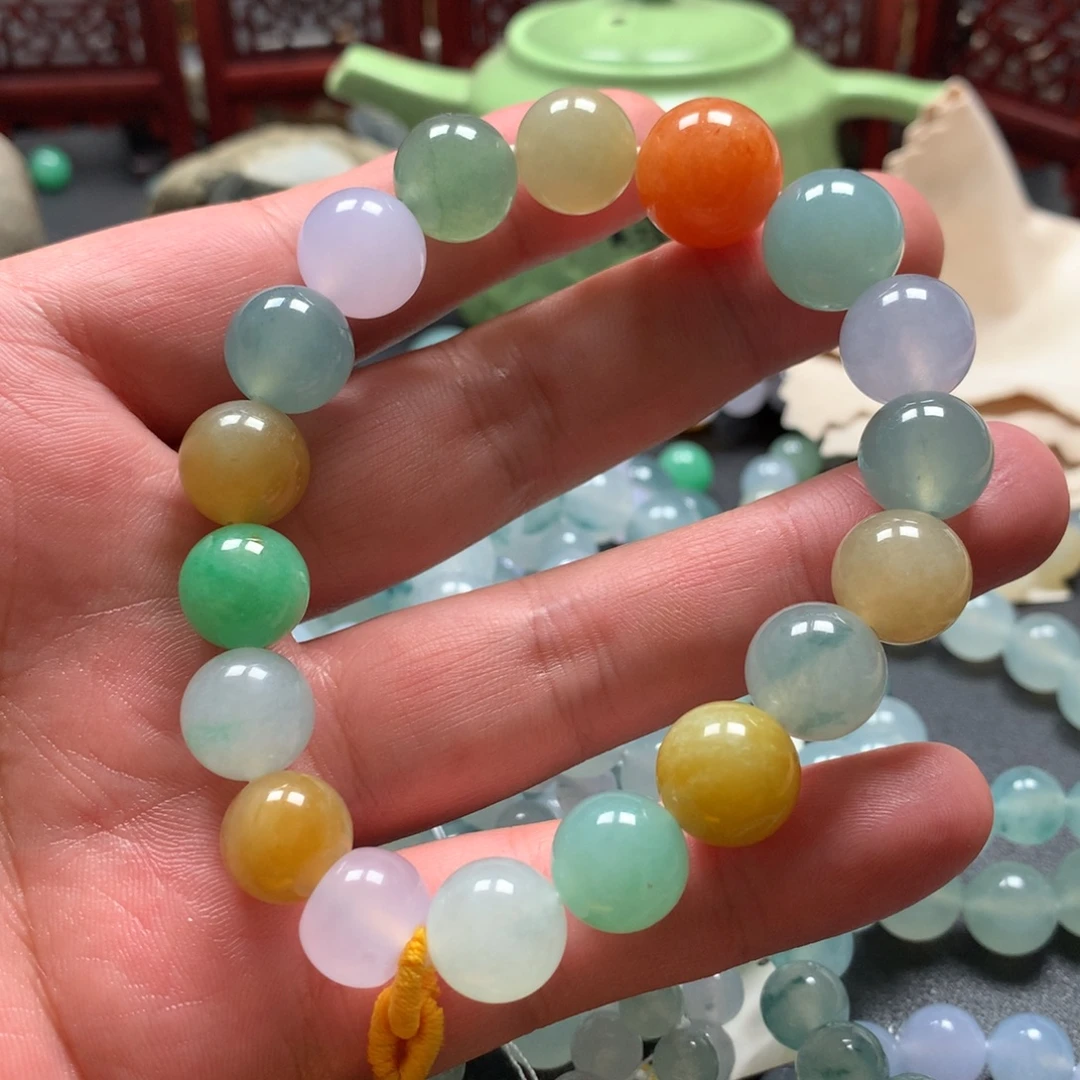定制翡翠未镶嵌卡12+18颗