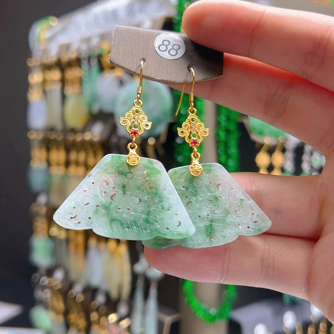 未镶嵌翡翠耳饰翡翠