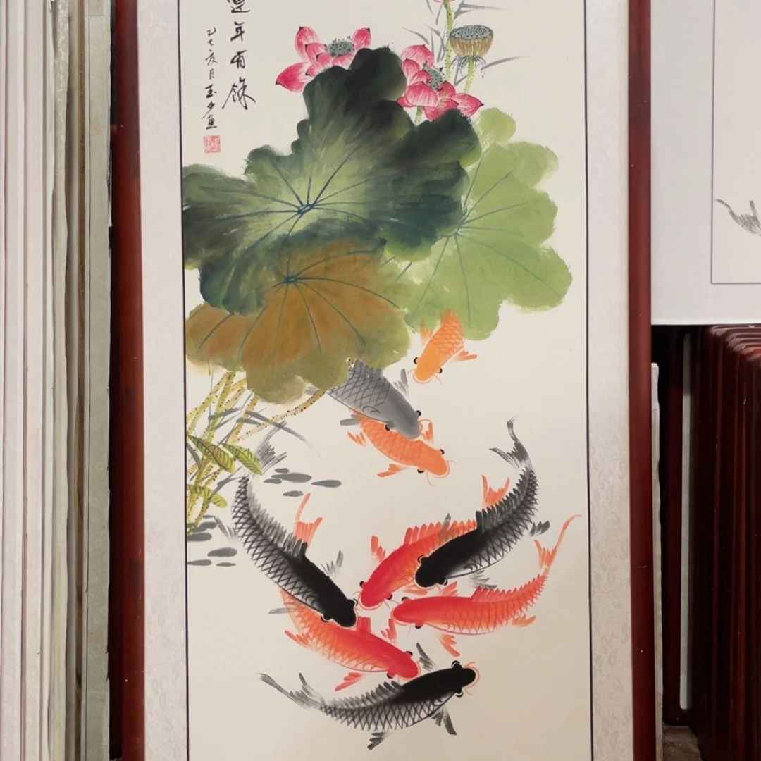 国画带框尺寸63*123厘米