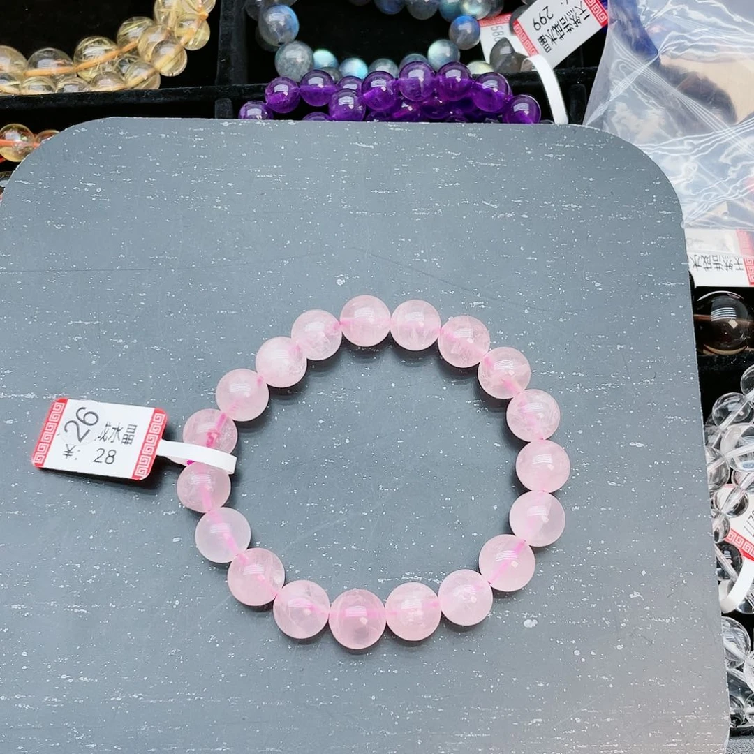 水晶手串未镶嵌粉水晶