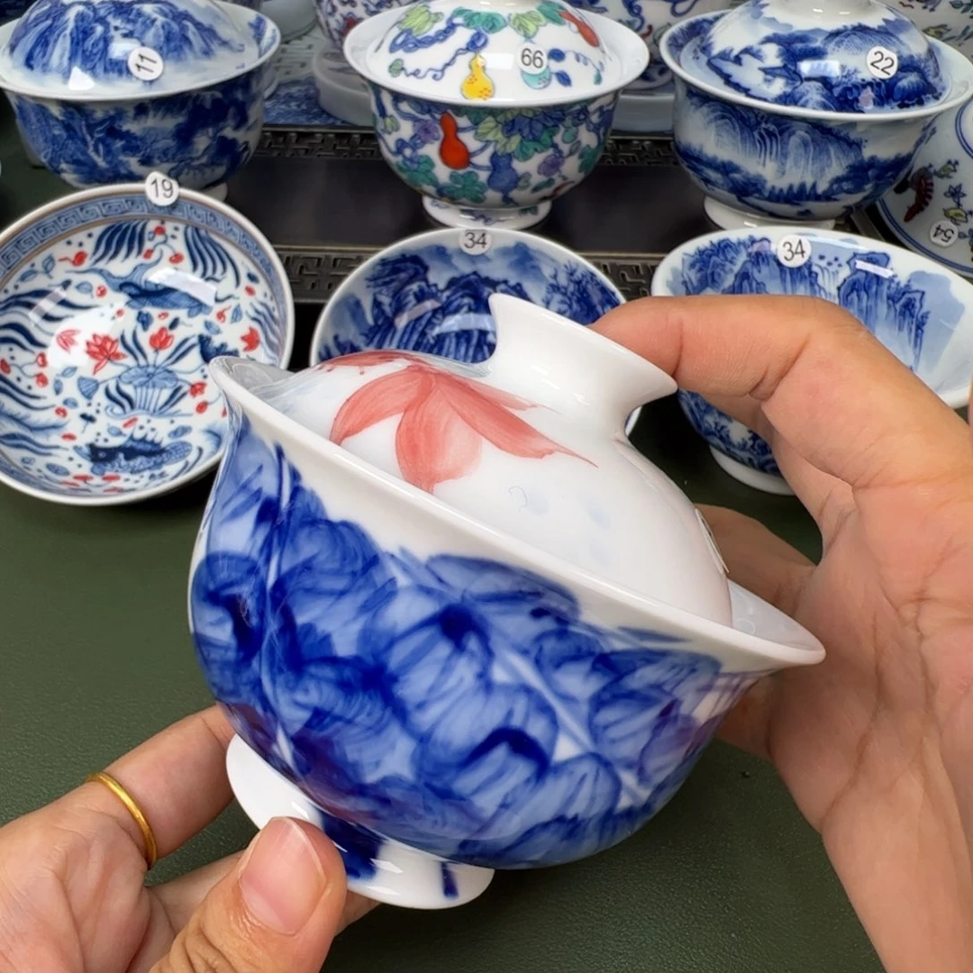 景德镇纯手工纯手绘茶具木木80