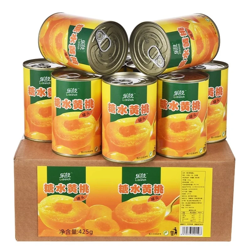 黄桃罐头425g正品整箱新鲜砀山特产糖水水果罐头烘焙专用餐饮批发