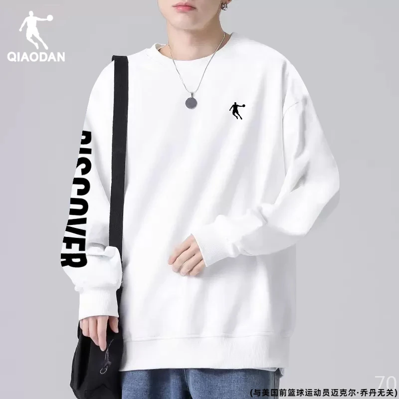 乔丹官方运动卫衣男2025冬季新款宽松长袖T恤休闲潮流套头衫上衣