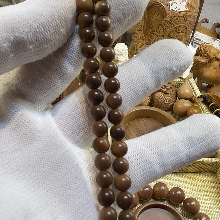 檀香木手串未镶嵌老山檀香0.6多圈黑肉蕉糖甜绝绝子