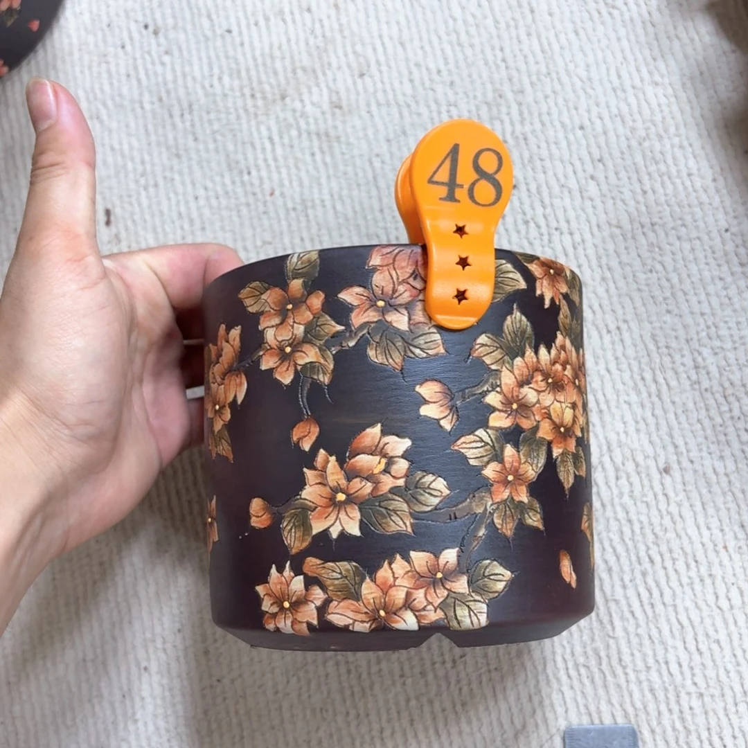 蒍***e紫砂花盆陶瓷多肉花盆精品