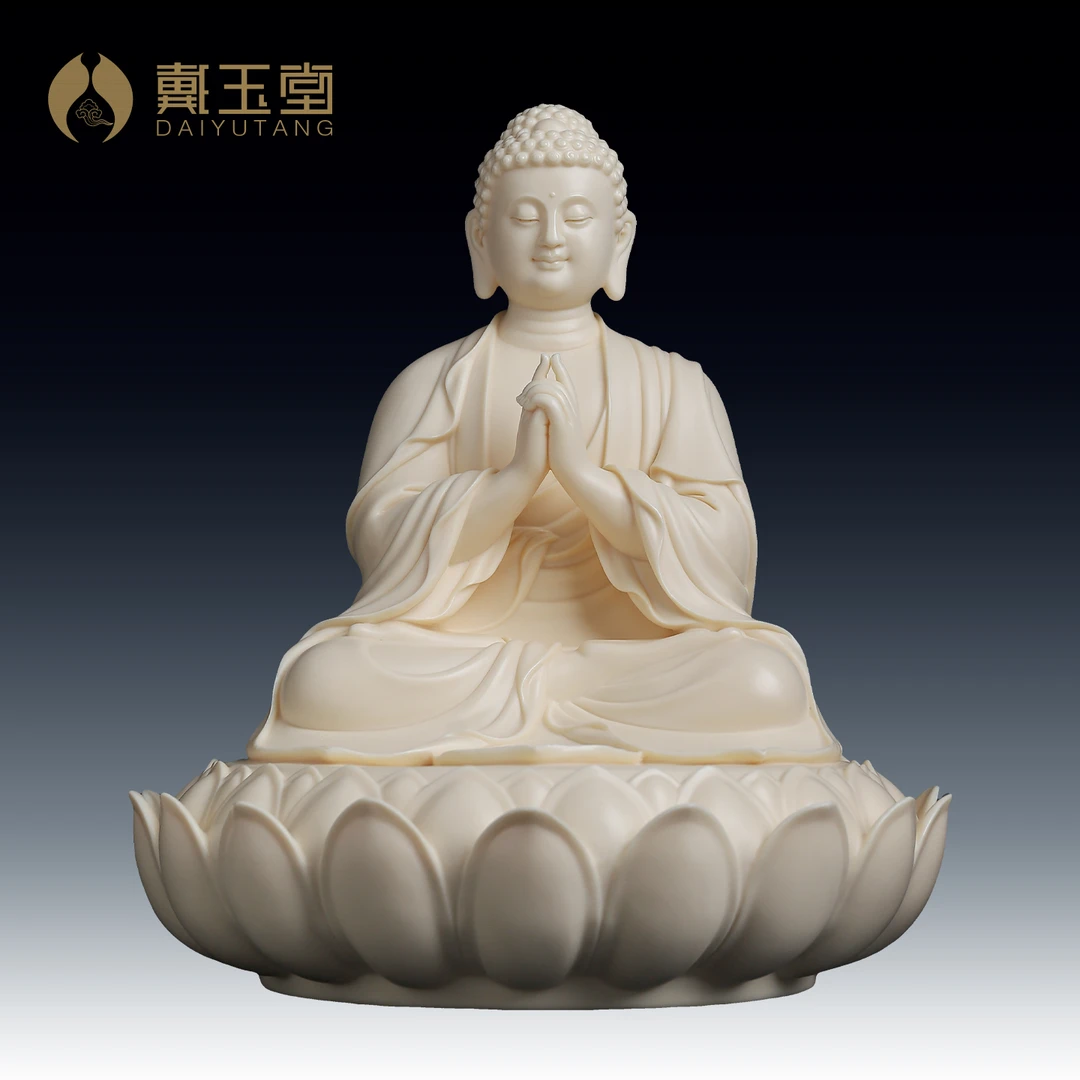 戴玉堂《莲座莲心毗卢遮那》 林弋新陶瓷摆件家用陶瓷工艺手工雕刻