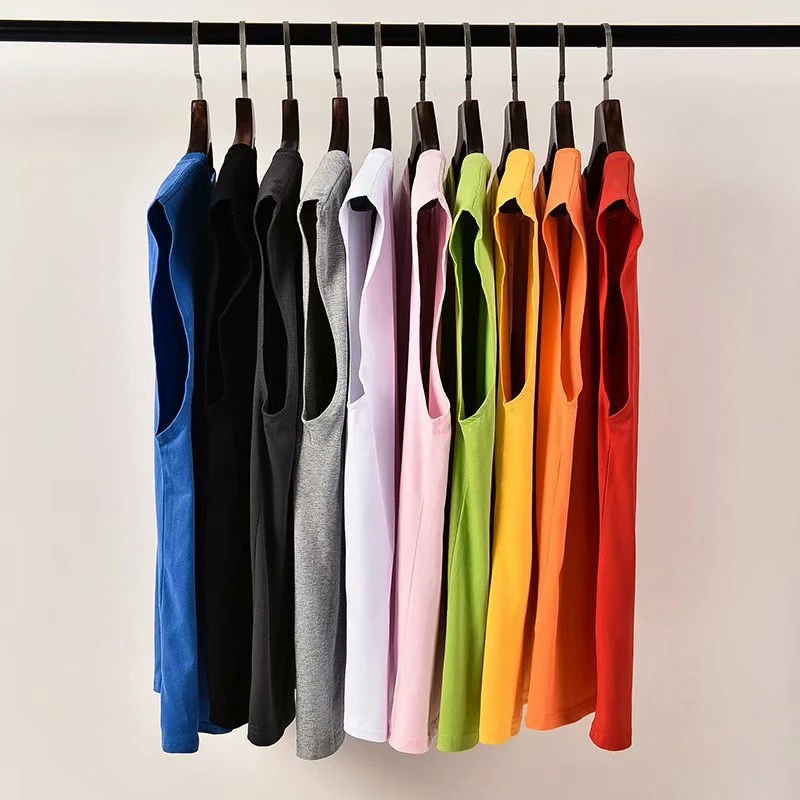 a夏季跨境无袖t恤男士潮流宽松舒适篮球运动背心男装潮牌男款天丝