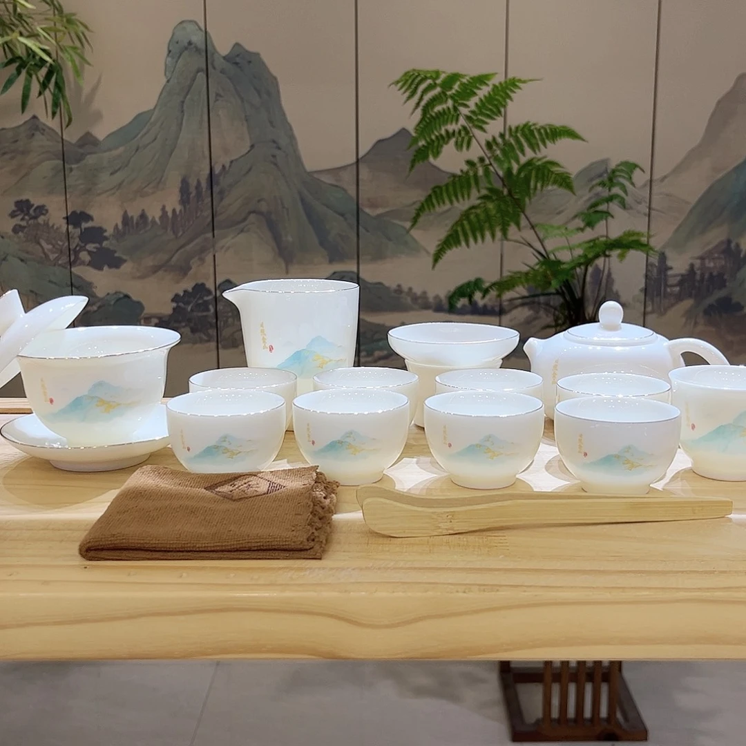 【都彩】日照金山羊脂玉瓷16头