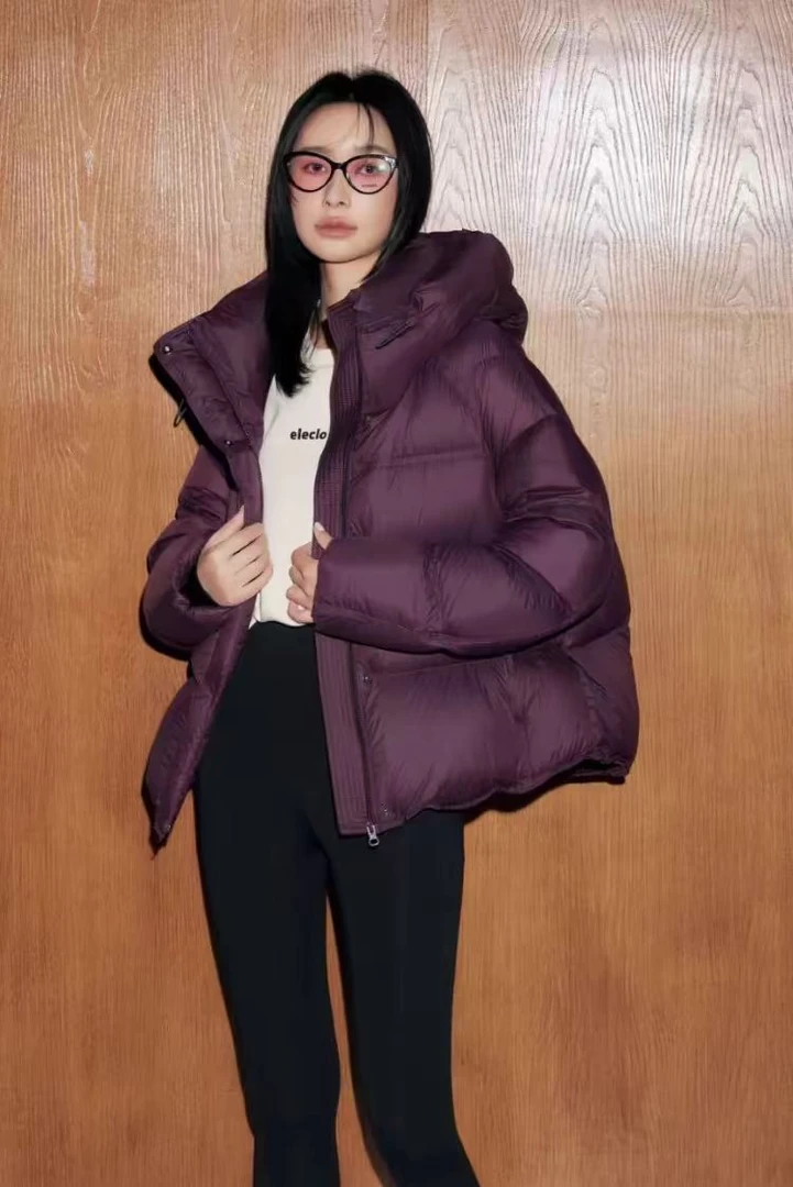 九天2024新款保暖加厚国标白鹅绒90羽绒服外套上衣H218冰冰