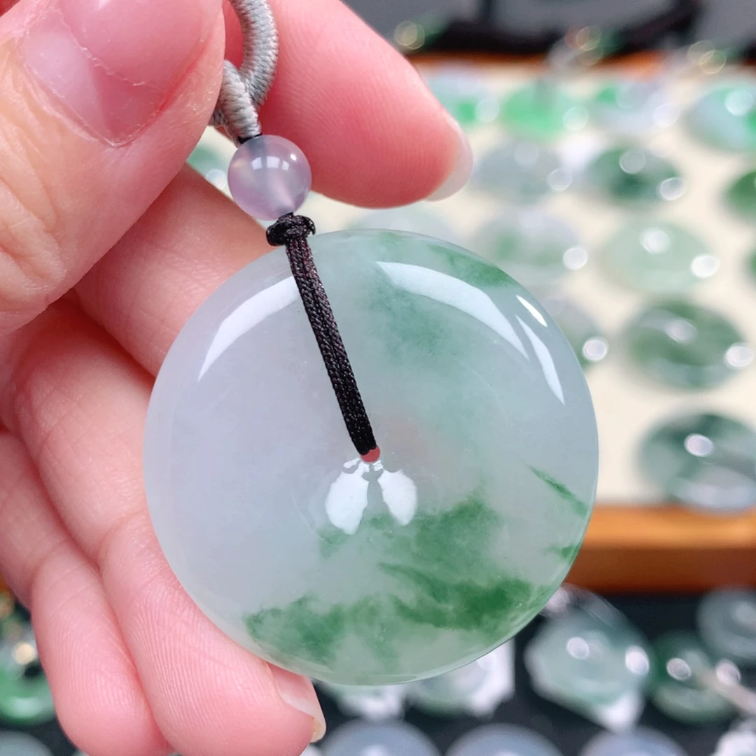 翡翠未镶嵌颈饰天然缅甸翡翠a货35-6.0