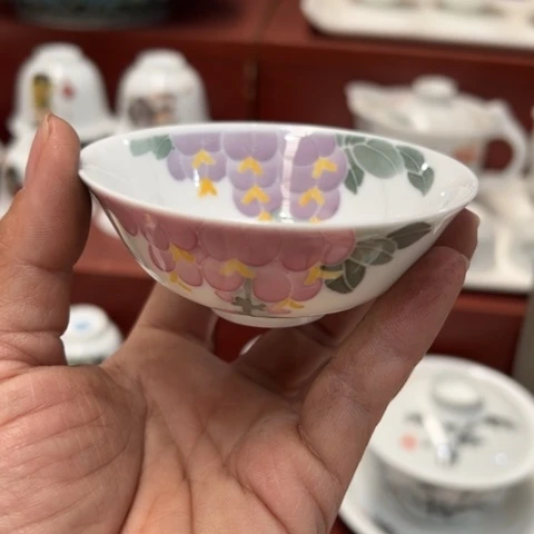 醴陵高温瓷釉下手绘8厘米